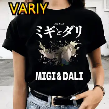 Naiste Anime T-särk Migi et Dali Cartoon Lühikeste Varrukatega 2023 Suvel Moe Tops Kawaii Graafiline Print Tees Streetwear Cosplay
