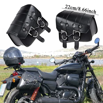 Universaalne PU Nahk Saddlebag Mootorratta kott alforjas para moto Jaoks Sportster XL883 1200 Honda Jaoks KAWASAKI Veekindel