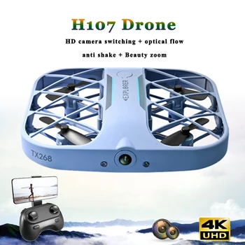 H107 Dron Professionaalne 4k HD-Kaamera, Wifi Fpv puldiga Helikopter Undamine koos Kaamera Tasku Õhust Fotograafia Quadcopter