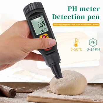 PH-Meeter Toiduainete Töötlemise 2 1 Temperatuur, Happesus Tester 0~14 ülitäpne Sensor Puu-Liha Tainas Alkalimeter Mulla