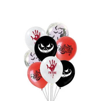 12tk Happy Halloween Teema Pvt tehke grimasse Vere Käsi Latex Balloon Ghost Festival Pool Atmosfääri Kaunistamiseks