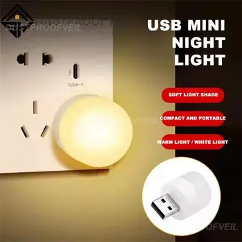 Mini-Usb Led Night Light Laetav Laud Laua Lamp Raamat Tuled Väikese Ringi Lugemise Power Bank Aku