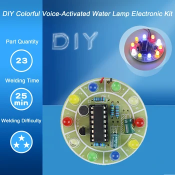 CD4017 Värvikas hääljuhtimine Pöörleva LED Light Kit Elektroonilise Tootmise DIY Kit Varuosad Õpilane Labor
